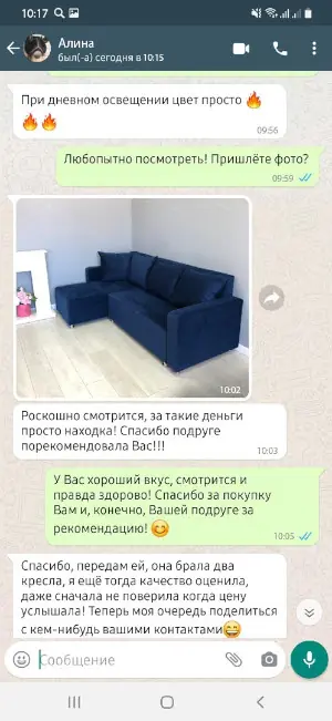 Скриншот реального отзыва RU-divan.RU №9